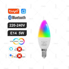 Tuya Smart Bulb Zigbee/WiFi/Bluetooth — E27/E14/GU10 RGBCW Regulável Alexa