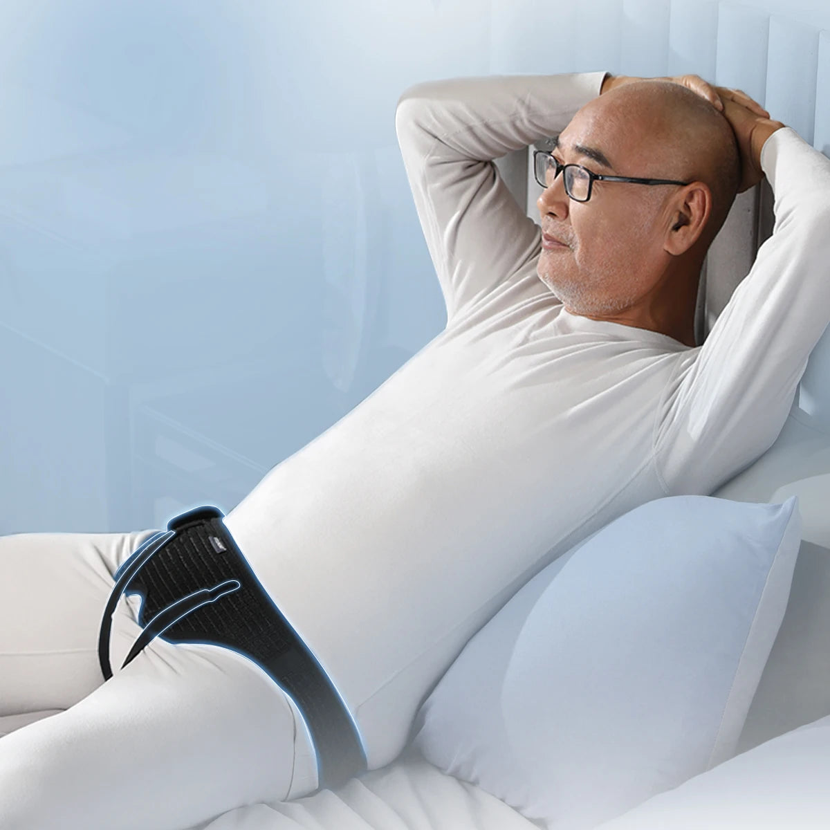 VELPEAU Hernia Belt with 2 compression pads, adjustable Hernia Truss support for single/double inguinal hernias for men and women.