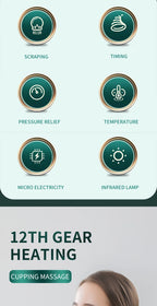 TriColor GuaSha Pro – Massajador Elétrico Anticelulite com Vácuo, Infravermelhos e Terapia de Scraping