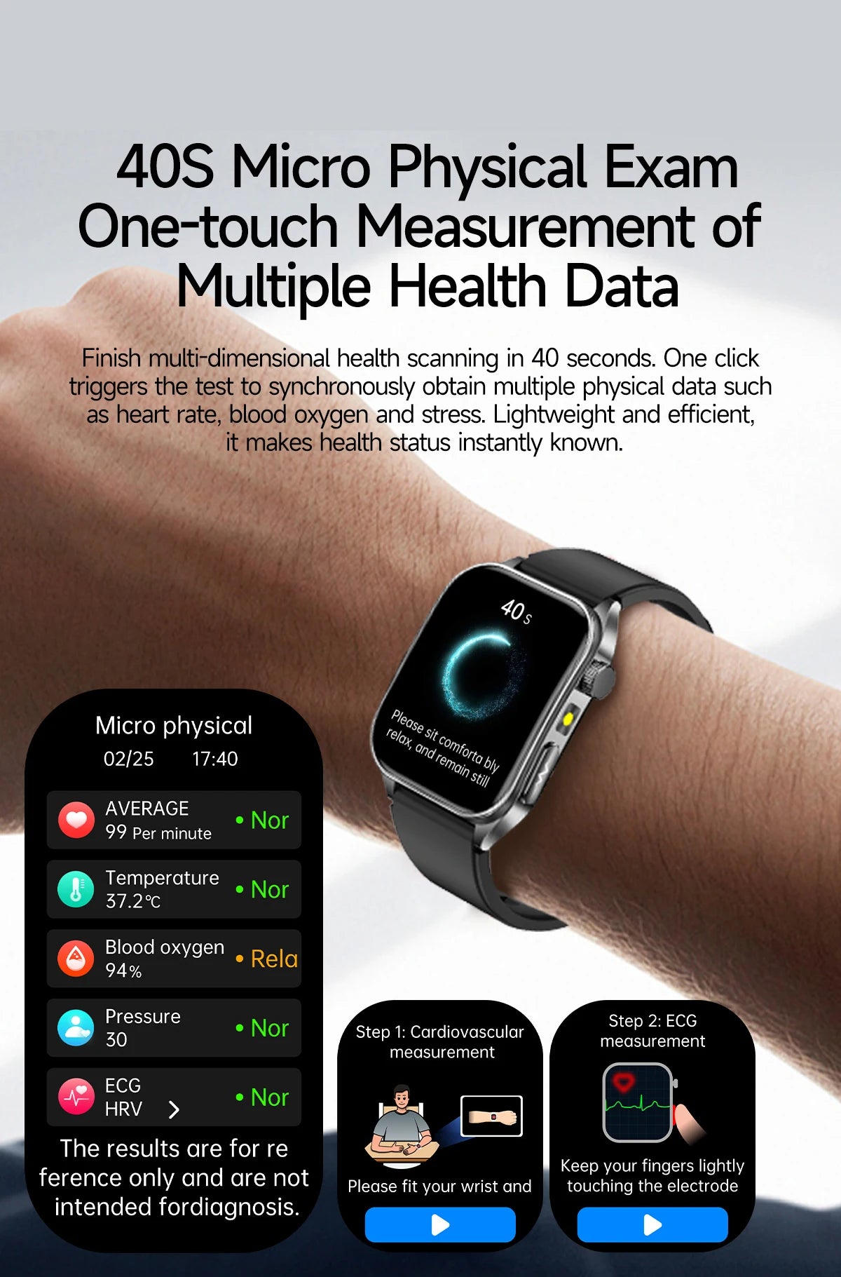 Smartwatch Saúde 2026 – Laser Inteligente, Diagnóstico Completo e Estilo Masculino