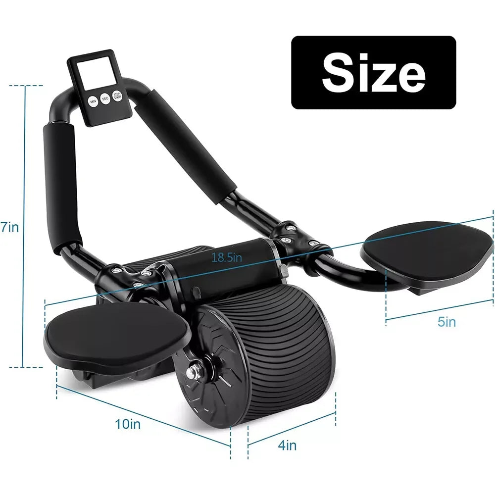 CoreWheel Pro – Roda Abdominal com Rebound, Contador Digital e Suporte Antiderrapante