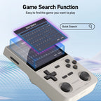 KINHANK Open Source K36 Retro Handheld Video Game Console with 16,000 Games Emulator for PS1/PSP/DC/N64/SS, 3.5-inch IPS Screen