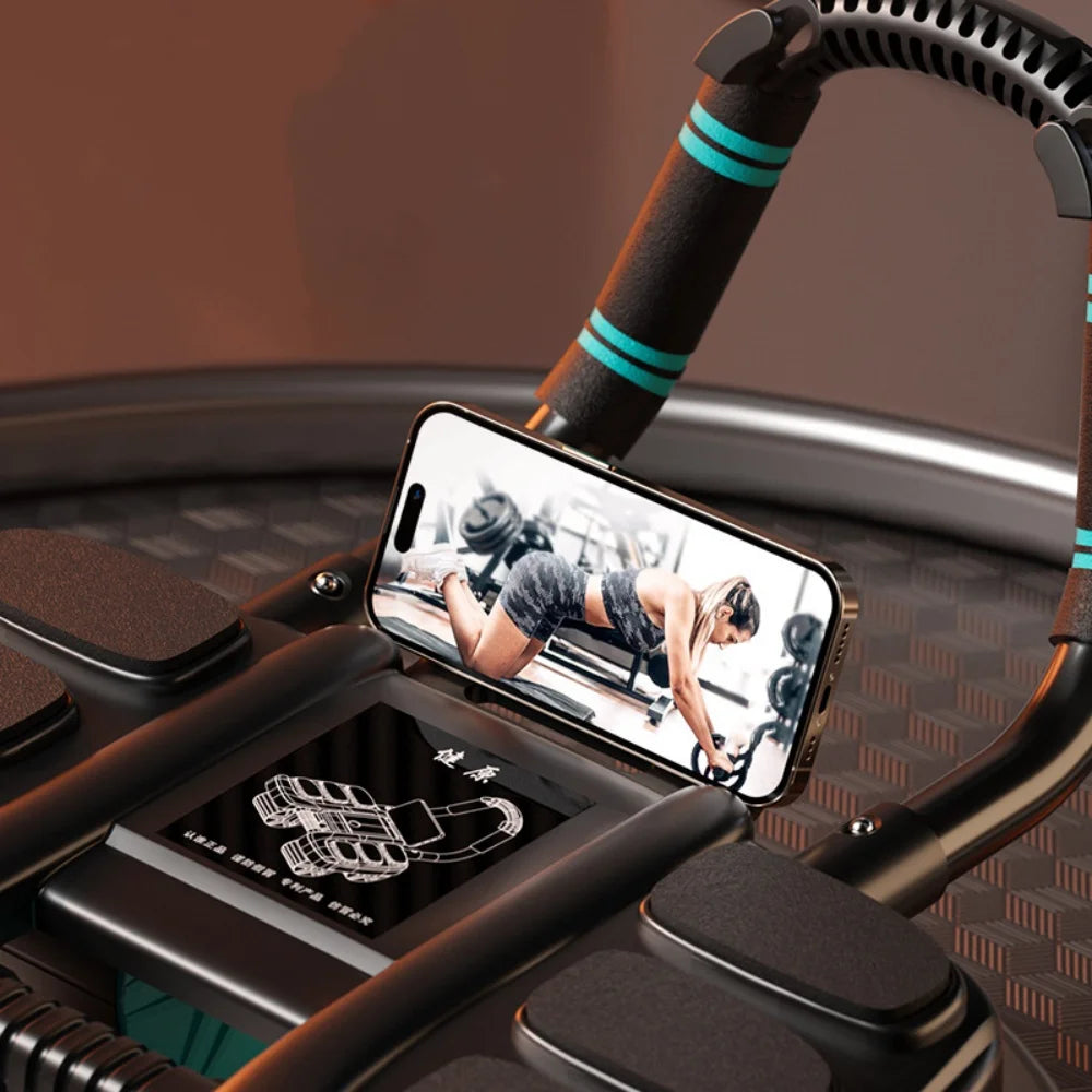 Roda Abdominal com Rebound Automático e Design de Seis Apoios Antiderrapante