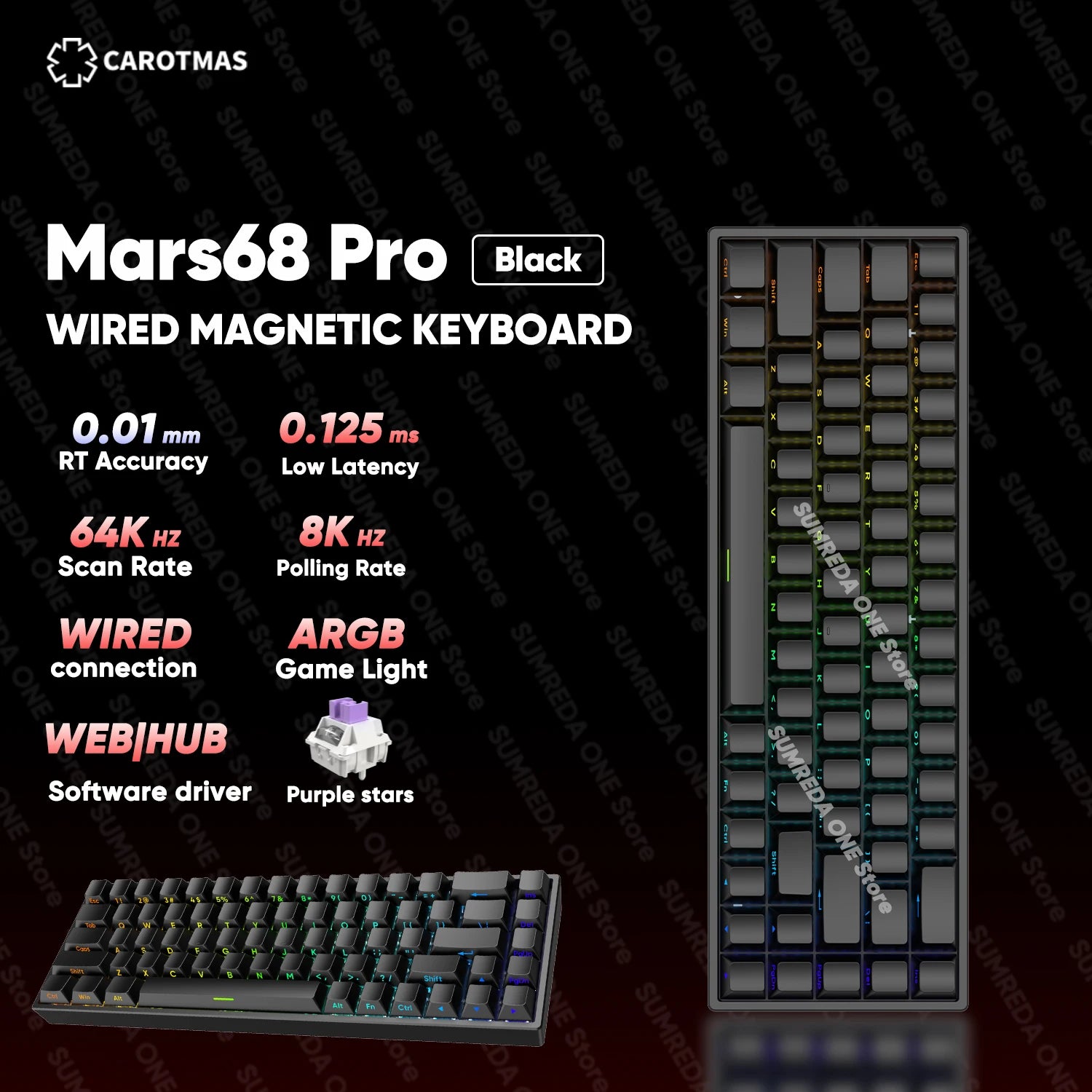 IROK Carotmas Mercury68 Max mars68 pro Mercury 68 Gaming Magnetic Mechanical Keyboard Rapid Trigger 0.001 8K Wired Gamer Keyboard