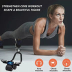 CoreWheel Pro – Roda Abdominal com Rebound, Contador Digital e Suporte Antiderrapante