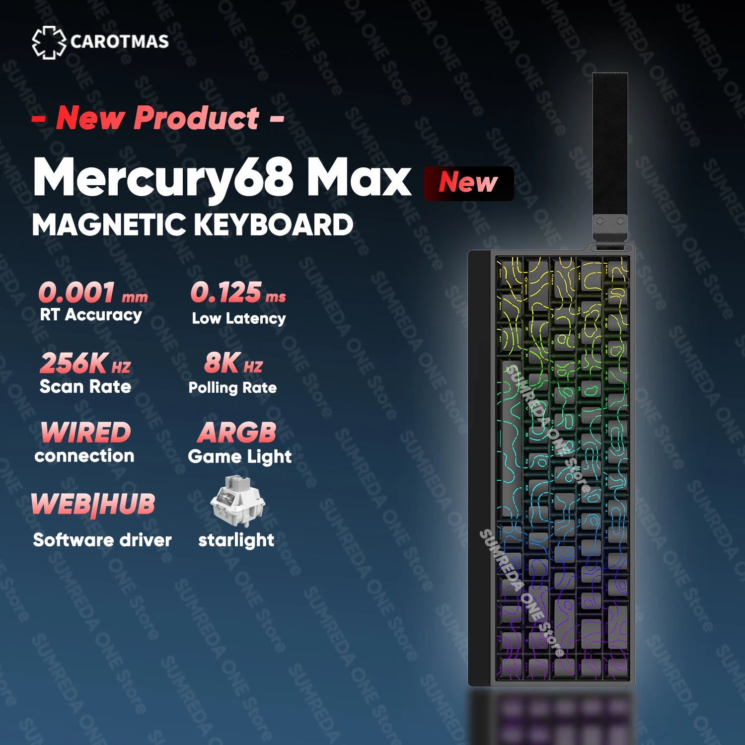 IROK Carotmas Mercury68 Max mars68 pro Mercury 68 Gaming Magnetic Mechanical Keyboard Rapid Trigger 0.001 8K Wired Gamer Keyboard