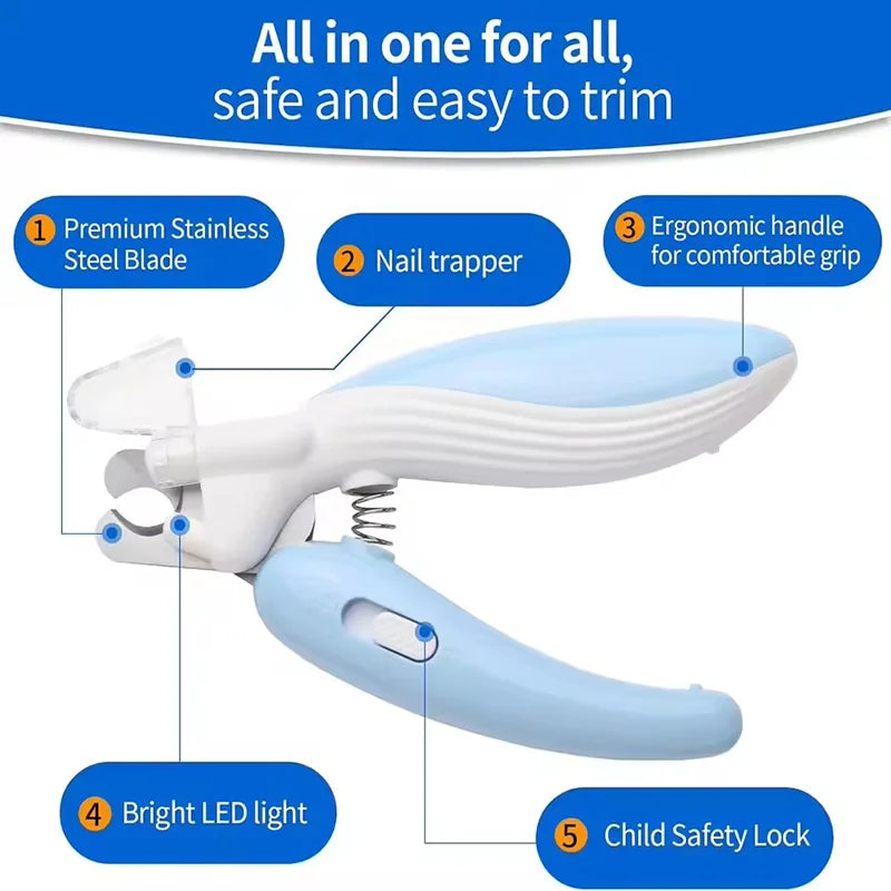 Pet Nail Clippers Dog Cat Nail Trimmer Labor-Saving Pet Claw Grooming Scissors for Dogs Cats Small Animals Paw Nail Trimmer