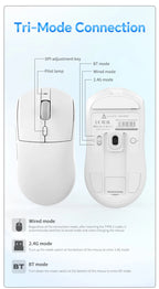 AJAZZ AJ139 V2 MC/AJ139 PRO Wireless Gaming Mouse PAW3311/PAW3395 Sensor 12000DPI/26000DPI 500mAh Bluetooth Mouse Gamer For PC