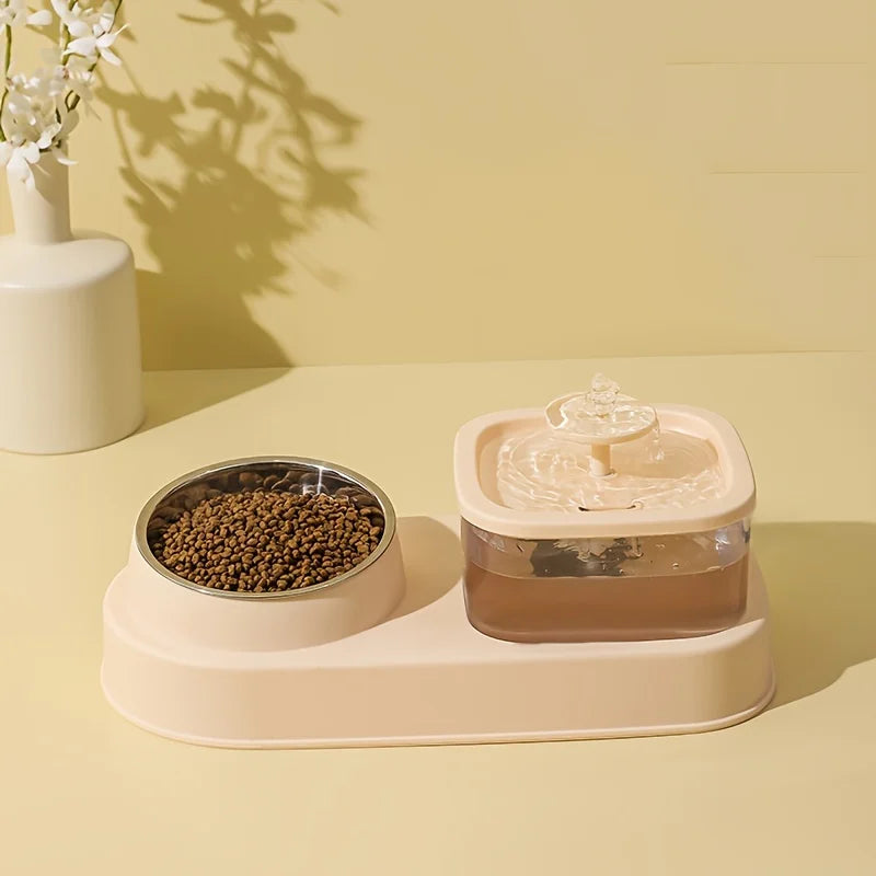 Dog Cat Automatic Feeder Bowl Large Capacity Dog Cat Feeding And Drinking Dog Water Dispenser Feeding Bowl Pet Supplies