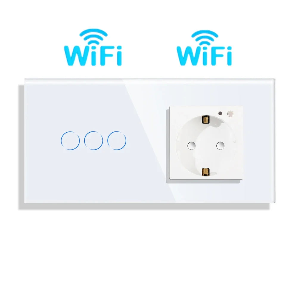 Bingoelec Tuya Smart Stair Switch — 2‑Way + Tomada WiFi com USB‑C