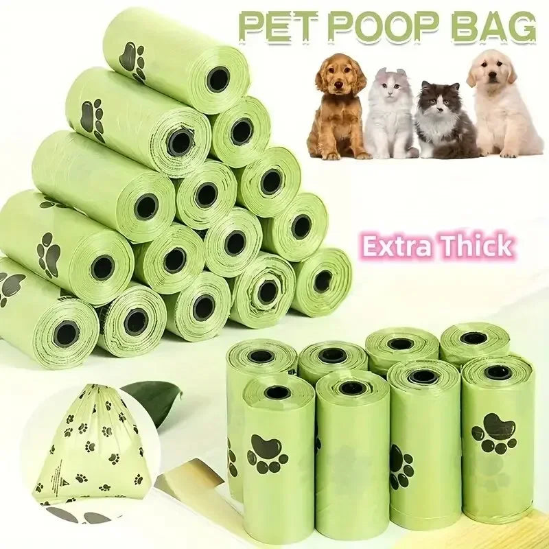 30/600 Pcs Dog Poop Bags for dog Large Cat Waste Bags Doggie Outdoor Home Clean Refill Garbage Bag Pet Supplies 15 Bags/ Roll
