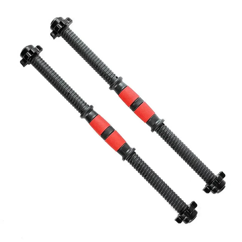 1 Pair 35cm Dumbbell Bar, Barbell Bars, Dumbbell Connecting Steel Tube with Standard Non-Slip Grip Surfaces and Spinlock Collars