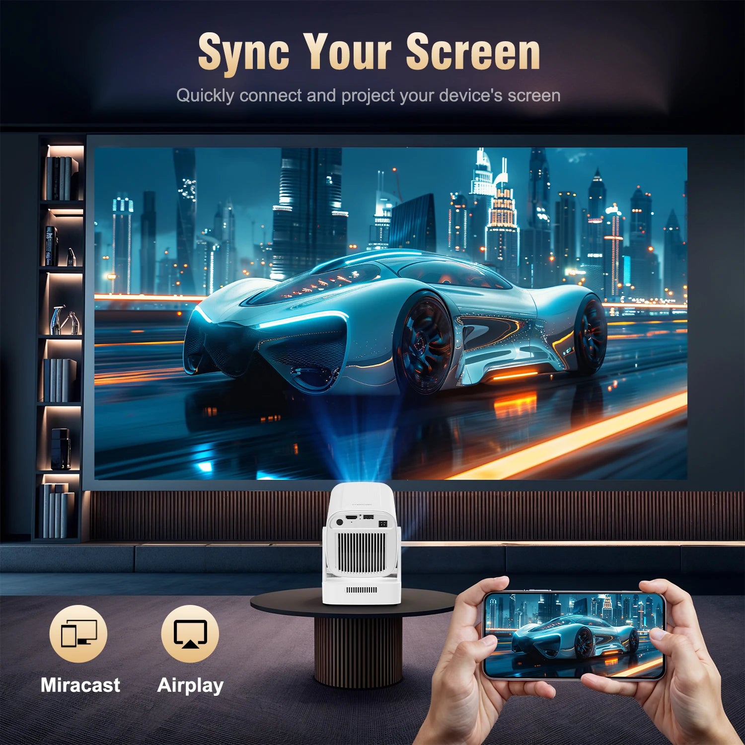Magcubic HY310 Android 11 Projector 4K Native 1080P Auto Focus Native 330ANSI Dual Wifi BT5. 4 Air Mouse Voice Home Outdoor Movie