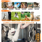 Dog Training Collar With 9 Different Sounds 1000M Electric Dog Anti Bark Collar 433HZ Universal Waterproof Rechargeable Collar