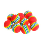 5pcs/10pcs Rainbow Cat Toys Ball Interactive Cat Dog Play Chewing Rattle Scratch Ball Training Cat Rainbow Ball Toy Pet Supplies