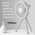 IRALAN Modern Fan light Portable And Adjustable Wireless USB Electric Fan Dual Mode Use For Home Office Travel Outdoor Camping