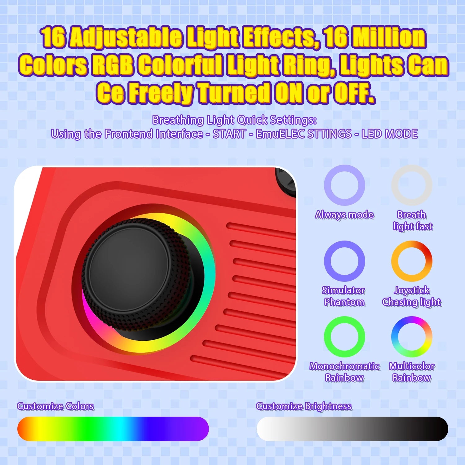 AISLPC R36T Retro TV Handheld Game Console 22000+Games EmuELEC System 3.5 Inch IPS Screen 64/128GB Portable Pocket Video Player