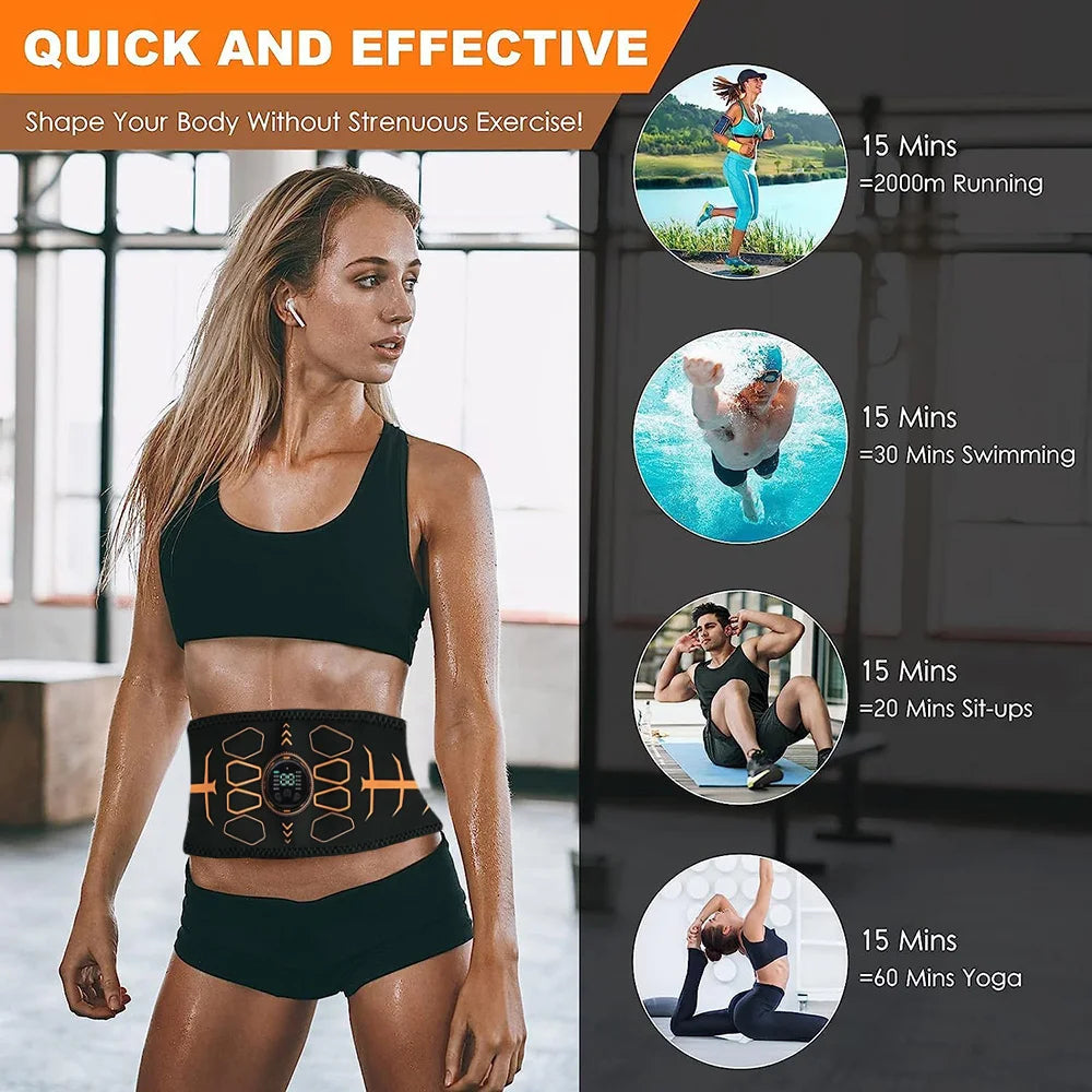 Smart ABS Pro – Cinto EMS de Tonificação Abdominal e Estimulação Muscular Avançada