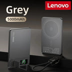 Lenovo 10000mAh Slim Power Bank — Magnético MagSafe Wireless 20W CCC