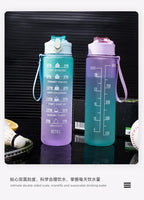 Motivational Sports Water Bottle, Leak-proof Drinking Bottles, Outdoor Travel, Hiking, Cycling, 750ml, 1000ml