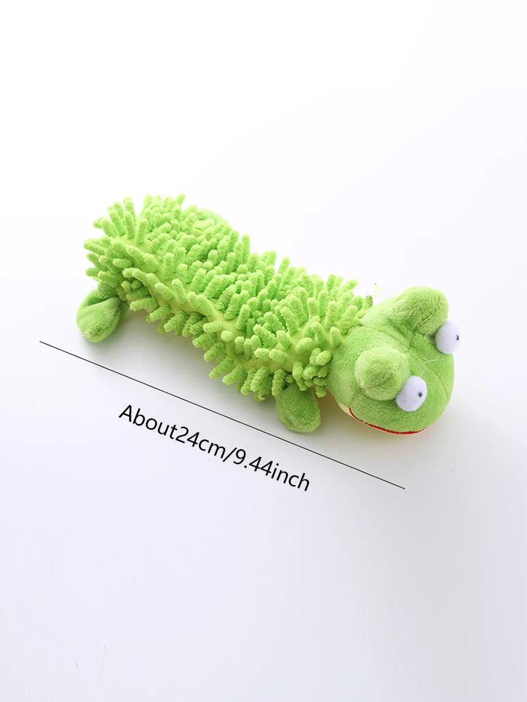 Pet Dog Toy Sound Plush Toy Mop Fur Shell Frog Hippo Teeth Grinding Supplies