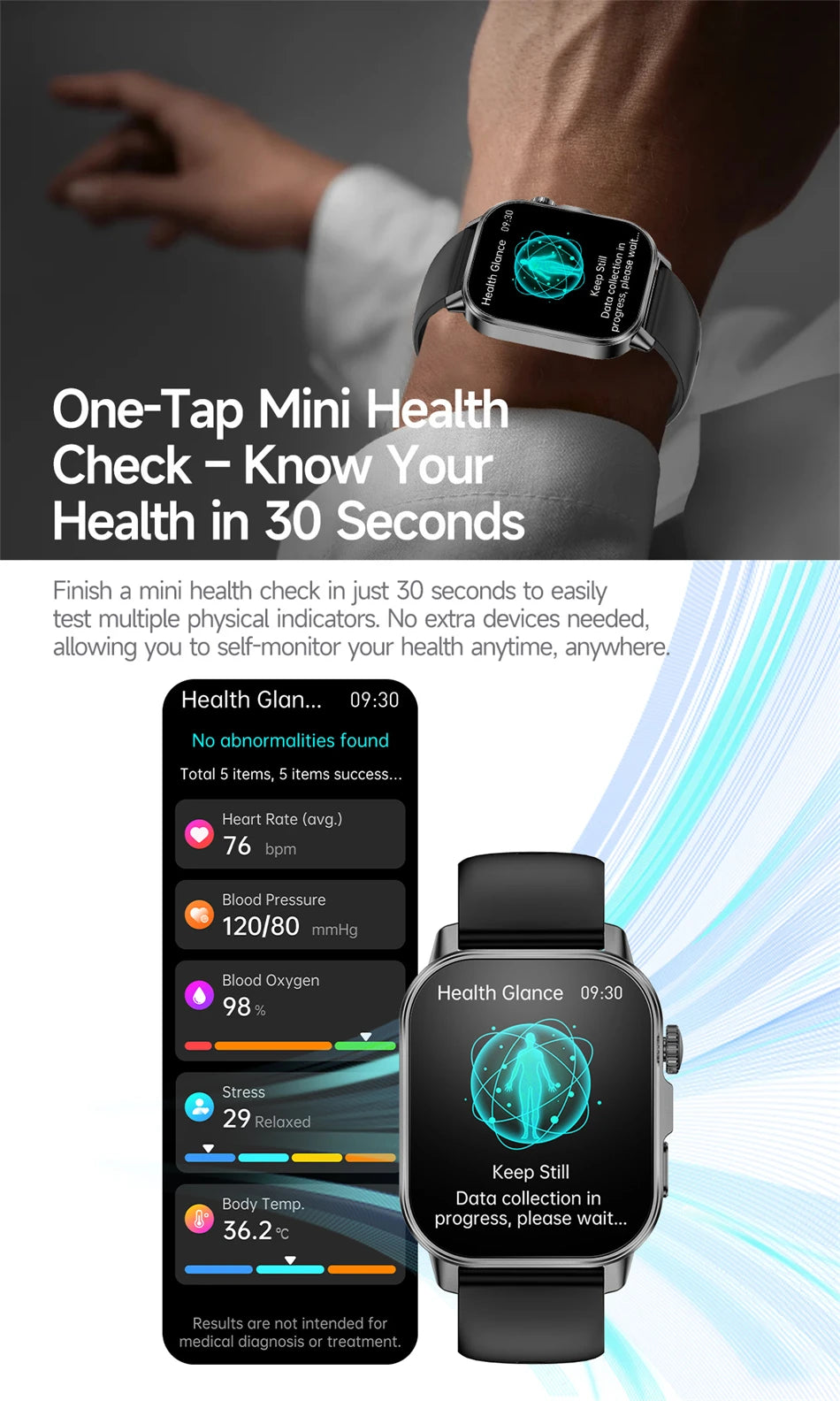 2026 New Model Uric Acid & Lipid Health Analysis Smartwatch Men's ECG+PPG Bluetooth Call 2.01 inch Flashlight Smartwatch Women's