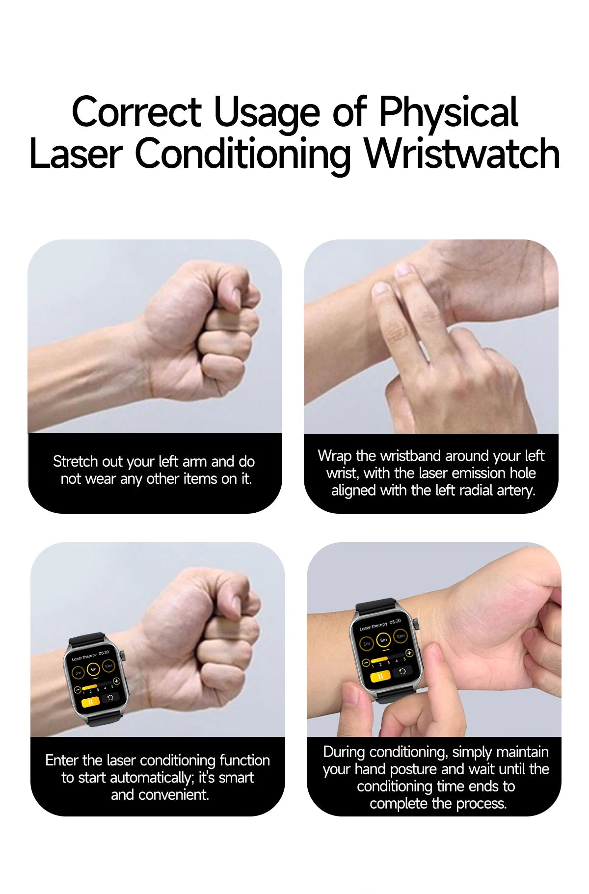 Smartwatch Saúde 2026 – Laser Inteligente, Diagnóstico Completo e Estilo Masculino