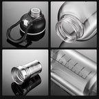 800/2500ml Large Glass Water Bottle with Lock Lid and Direct Drink Spout, Reusable Sports Water Bottle for Gym, Home, and Outdoor Use.