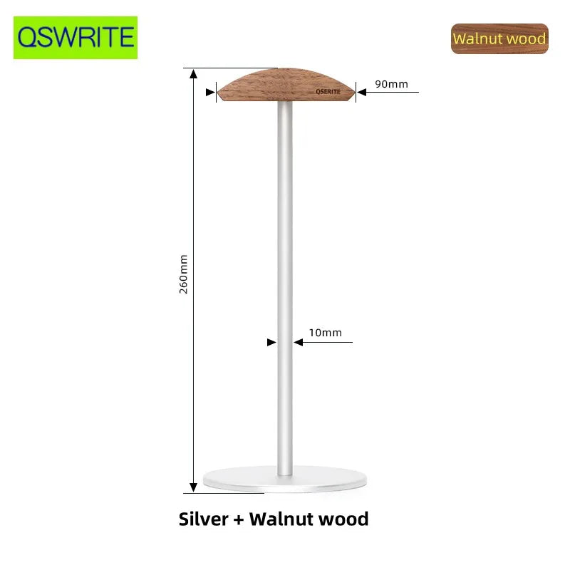 Walnut wood headphone holder minimalist earphone storage rack Solid wood headphone hanger earphone holder