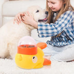 Pet slow food bowl, duck dog snack dispenser, slow anti-swallowing dog food feeder, interactive feeder for small and medium-sized pets.