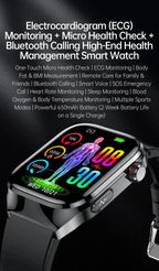 Smartwatch Saúde Avançada – Laser Inteligente, Diagnóstico Multinível e ECG+PPG