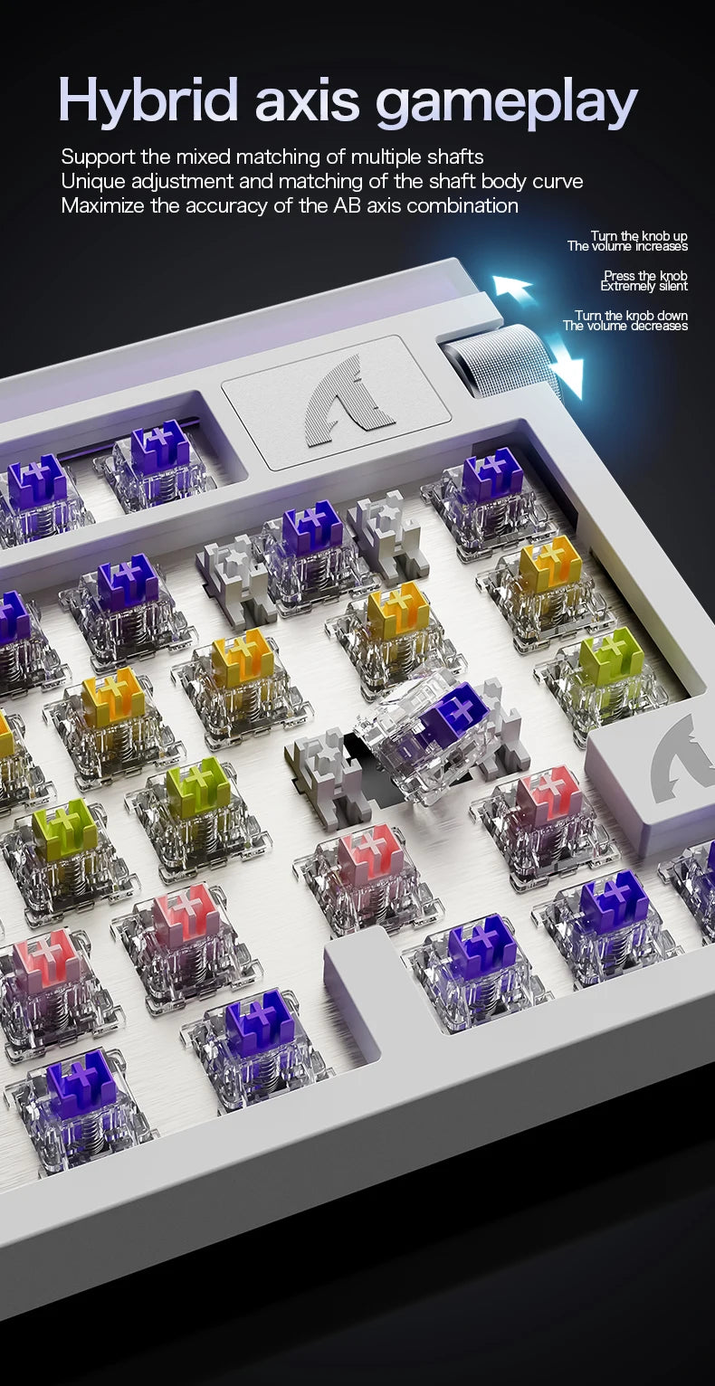 R85 ATTACK SHARK R85HE Magnetic Keyboard Wired 0.005mm RT 8K+ Hz 256K RGB Gaming Keyboard Neon Lightbox for Esports Gaming