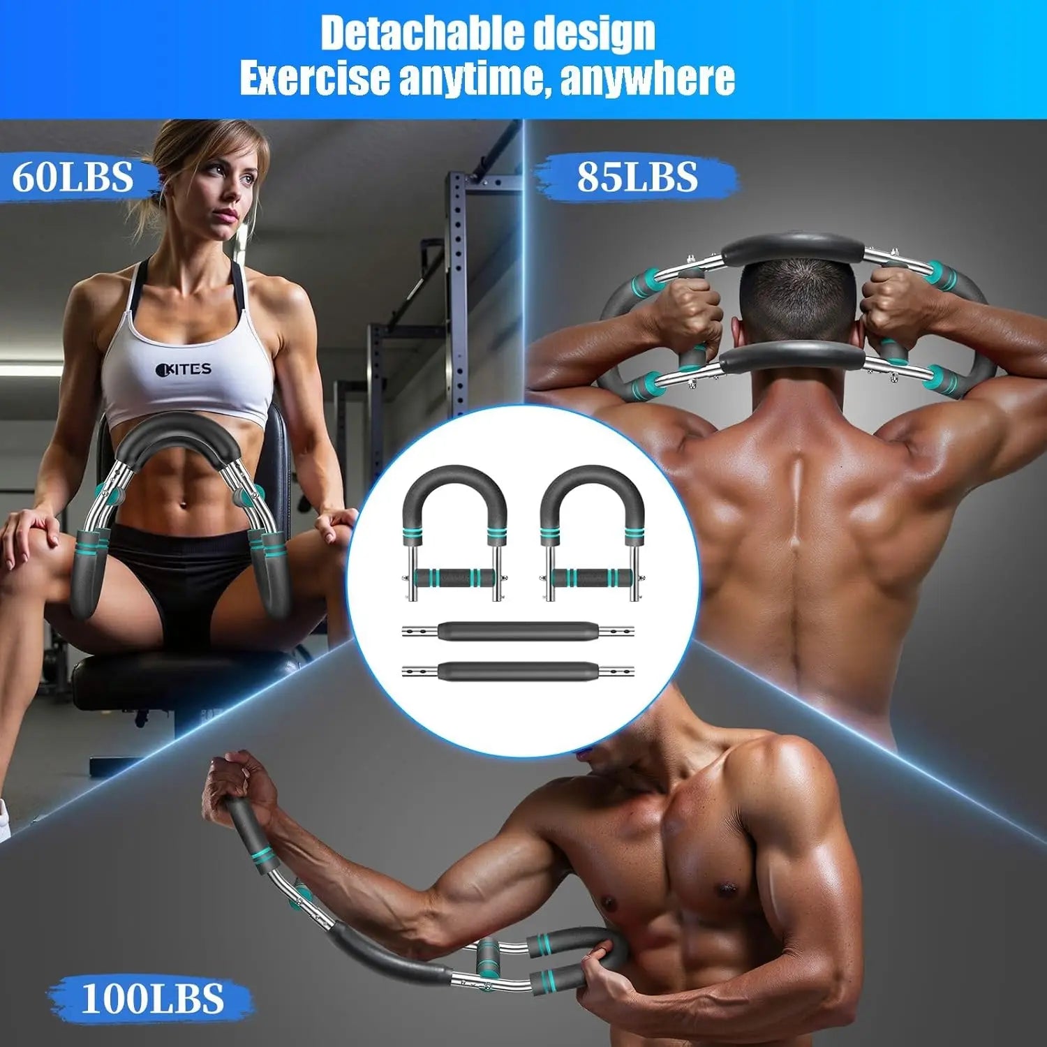 Twister Arm Trainer – Barra Profissional para Peito, Braços e Antebraço