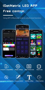 LED Pixel Matrix Bluetooth Smart Display 64x64 RGB Digital Lamp Panel DIY Art Display Gaming Anime Room Decor Frame APP Control