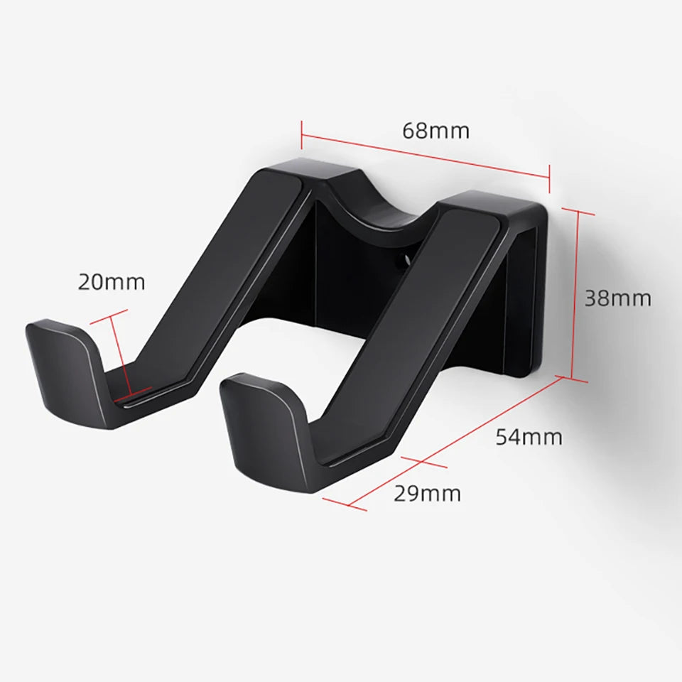 Wall Mounted Gamepad Holder for PS5/PS4/Xbox/Switch – 3 Pcs Black Controller Stand with Adhesive & Screws Gaming Accessories