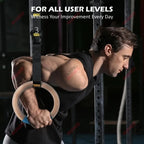 Anéis de Ginástica em Madeira com Fitas Numeradas Ajustáveis