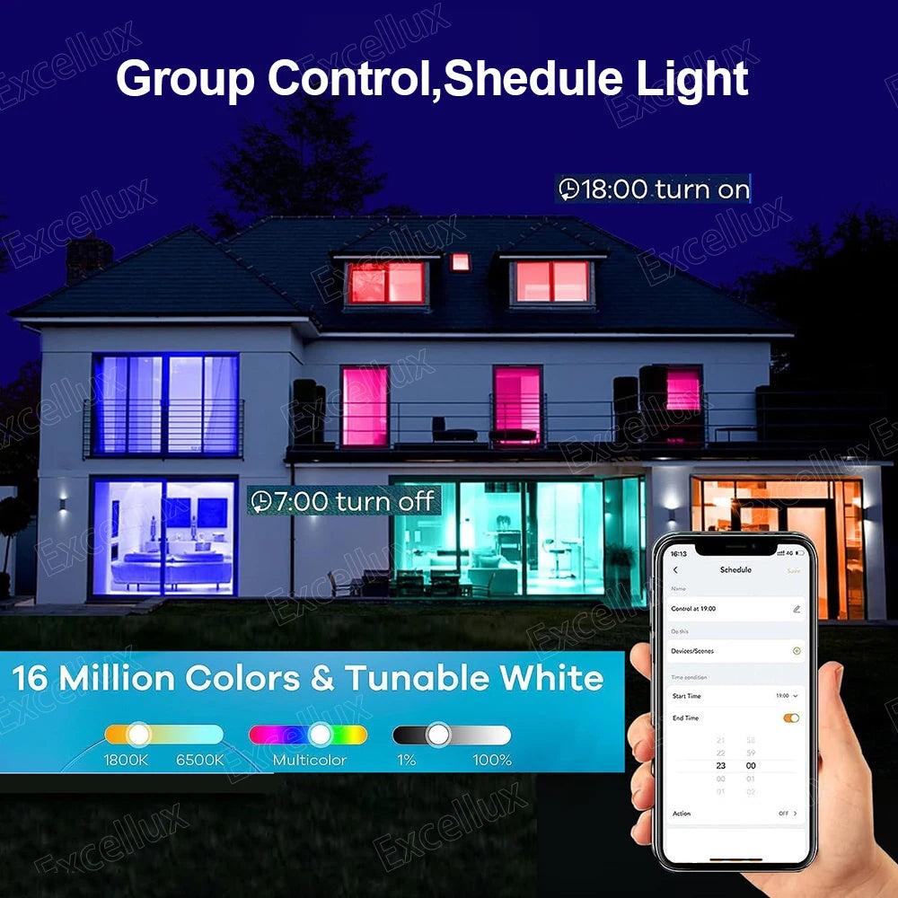 Tuya E27 Smart Bulb 15W — RGB + CW/WW WiFi/Bluetooth Alexa