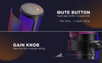Microfone USB FIFINE A8 com Mute Tátil, Saída de Áudio e RGB, Pro Studio
