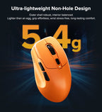 KYSONA Uranus PRO Wireless Gaming Mouse Ergonomic Mouse PAW3395 54g 8KHz Polling Rate 26000DPI For Right Big Hand PC Gamer