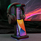 Suporte RGB para Headphones com 2 Portas USB — Hanger Gaming de Secretária