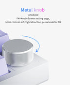 Ajazz AK820/AK820Pro Gaming Mechanical Keyboard Bluetooth 5.1/Wireless/C-Wired Customized Keyboard with Knob Hot Swapping Gasket