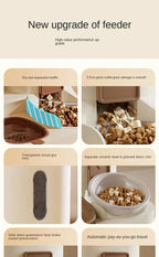 New Automatic Feeder Cat Dog Food Bowl with Water Fountain Dry Wet Separation Pet Puppy Kitten Food Storage Dispenser Container