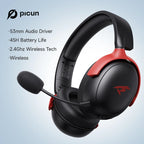 Picun G3 — Headset Gaming Wireless 5.4/2.4 GHz com Mic e 65 h