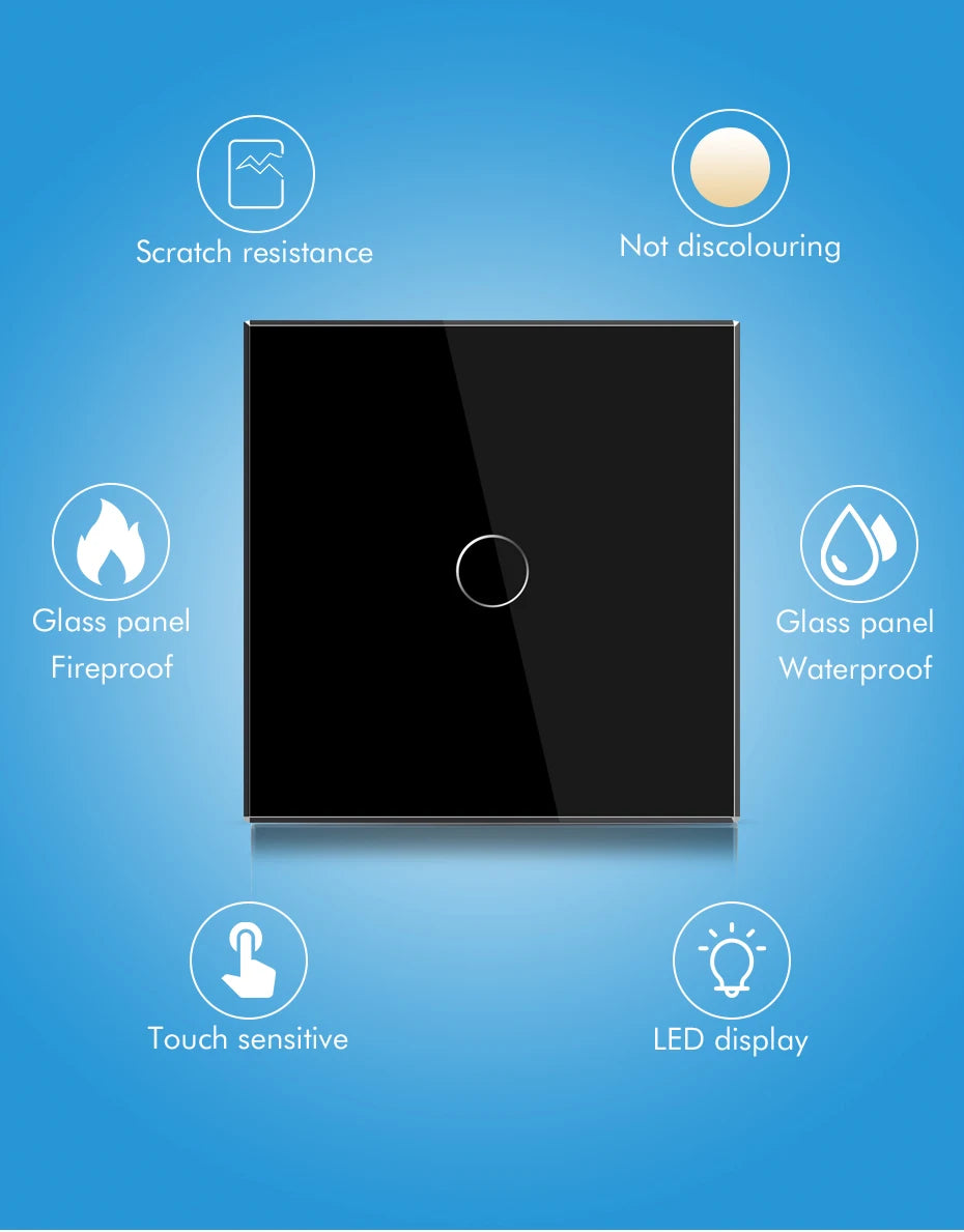 BSEED Zigbee Touch Switch — 1/2/3 Gang + Tomadas EU com Neutro