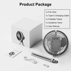 IRALAN Modern Fan light Portable And Adjustable Wireless USB Electric Fan Dual Mode Use For Home Office Travel Outdoor Camping