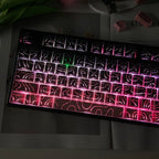 Line Gradient Side Shine Through Keycaps Cherry Profile PBT Custom Keycaps for 60% 65% 75% 96% 98% 100% Mechanical Keyboard