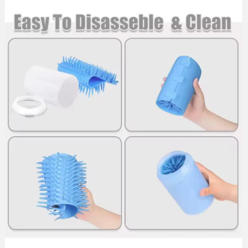 Dog Paw Cleaner Cup Soft Silicone Combs Portable Outdoor Pet Foot Washer Paw Clean Brush Quickly Wash Foot Cleaning Bucket