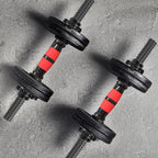 1 Pair 35cm Dumbbell Bar, Barbell Bars, Dumbbell Connecting Steel Tube with Standard Non-Slip Grip Surfaces and Spinlock Collars