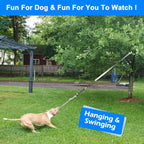 Outdoor Bungee Tug Toy, Dog Toy Hanging from Tree for Small to Large Dogs, Interactive Exercise Play Cord & Tether with Chew Rop