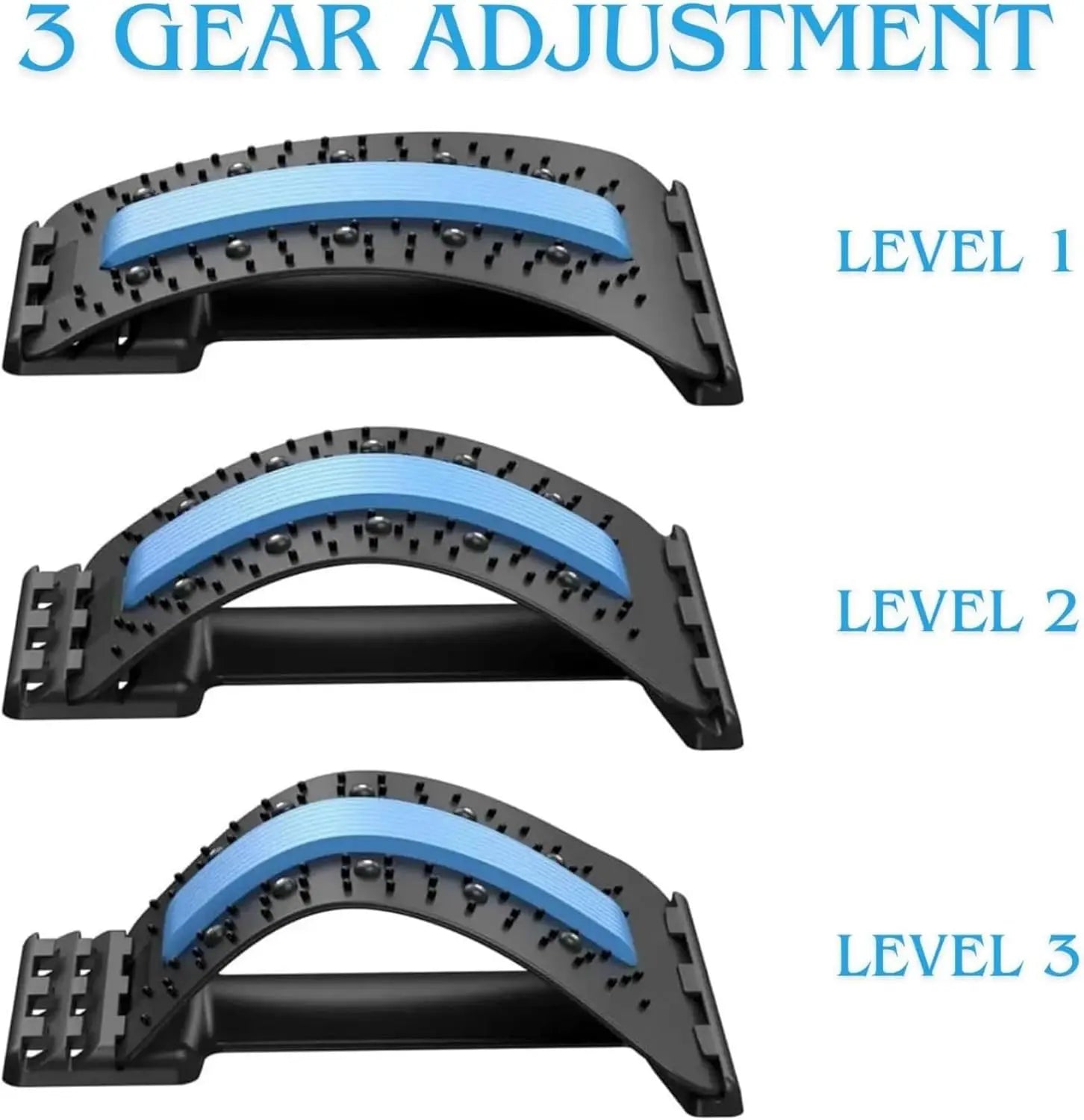 SpineFlex Pro – Suporte Lombar e Alongador de Coluna com Níveis Ajustáveis para Alívio Muscular e Relaxamento Diário